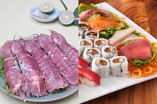 sashimi tôm tít - bề bề