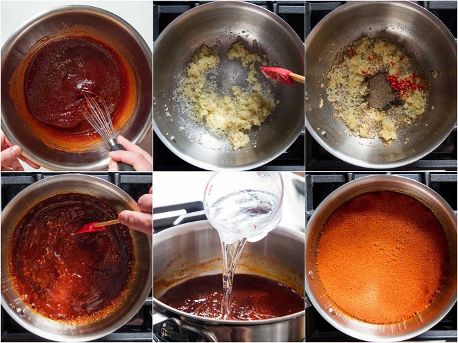 cách nấu nước sốt gà cay