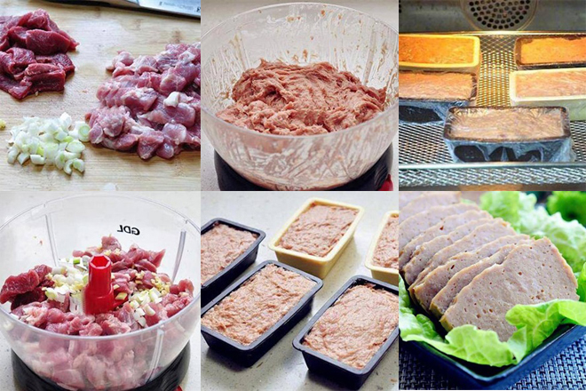 Các bước thực hiện món giò lụa không dùng bột.