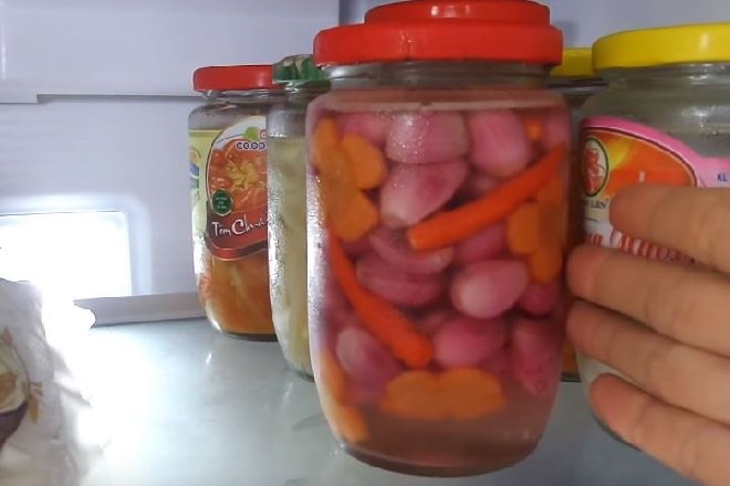 cách bảo quản dưa hành ngâm chua ngọt trong tủ lạnh