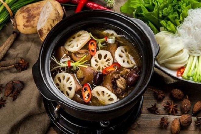 cách nấu lẩu bò khoai môn