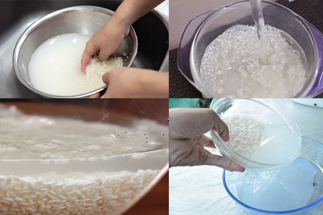 Phải ngâm gạo thật lâu để bột không bị chua trong quá trình sử dụng.