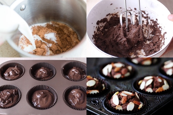 Chi tiết cách làm bánh muffin chocolate hạnh nhân