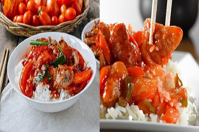 Món thịt sốt cà chua có màu sắc đẹp bắt mắt, hương vị đậm đà, hấp dẫn khi ăn với cơm nóng