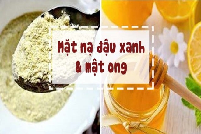 mặt nạ đậu xanh mật ong